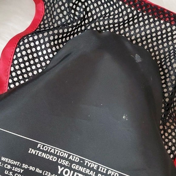 The Cabela's Youth Red General Boating Life Vest, fits 50-90 LBS - Picture 3 of 5